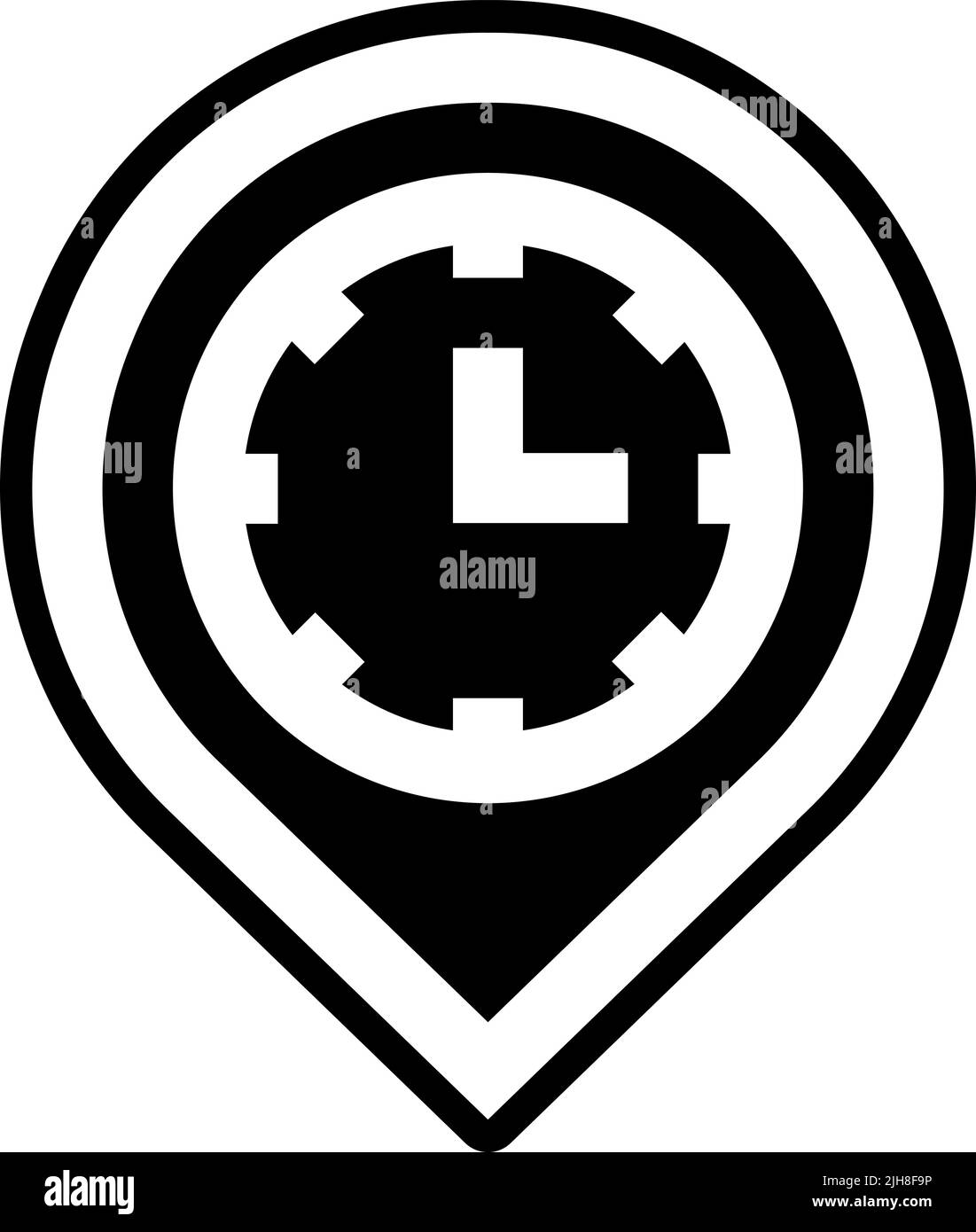 Icona a due pin per la gestione del tempo Illustrazione Vettoriale