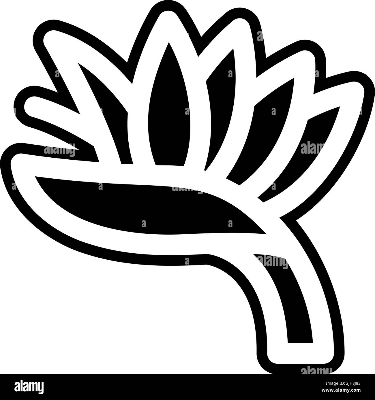 Icona dell'uccello tropicale del paradiso Illustrazione Vettoriale