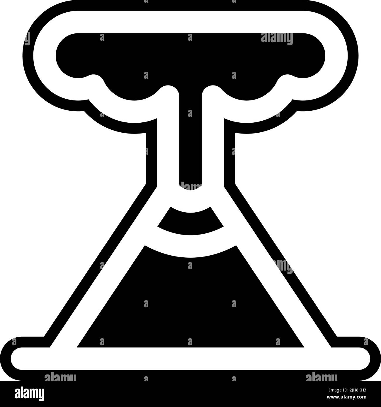 Icona dell'eruzione dell'app meteo Illustrazione Vettoriale