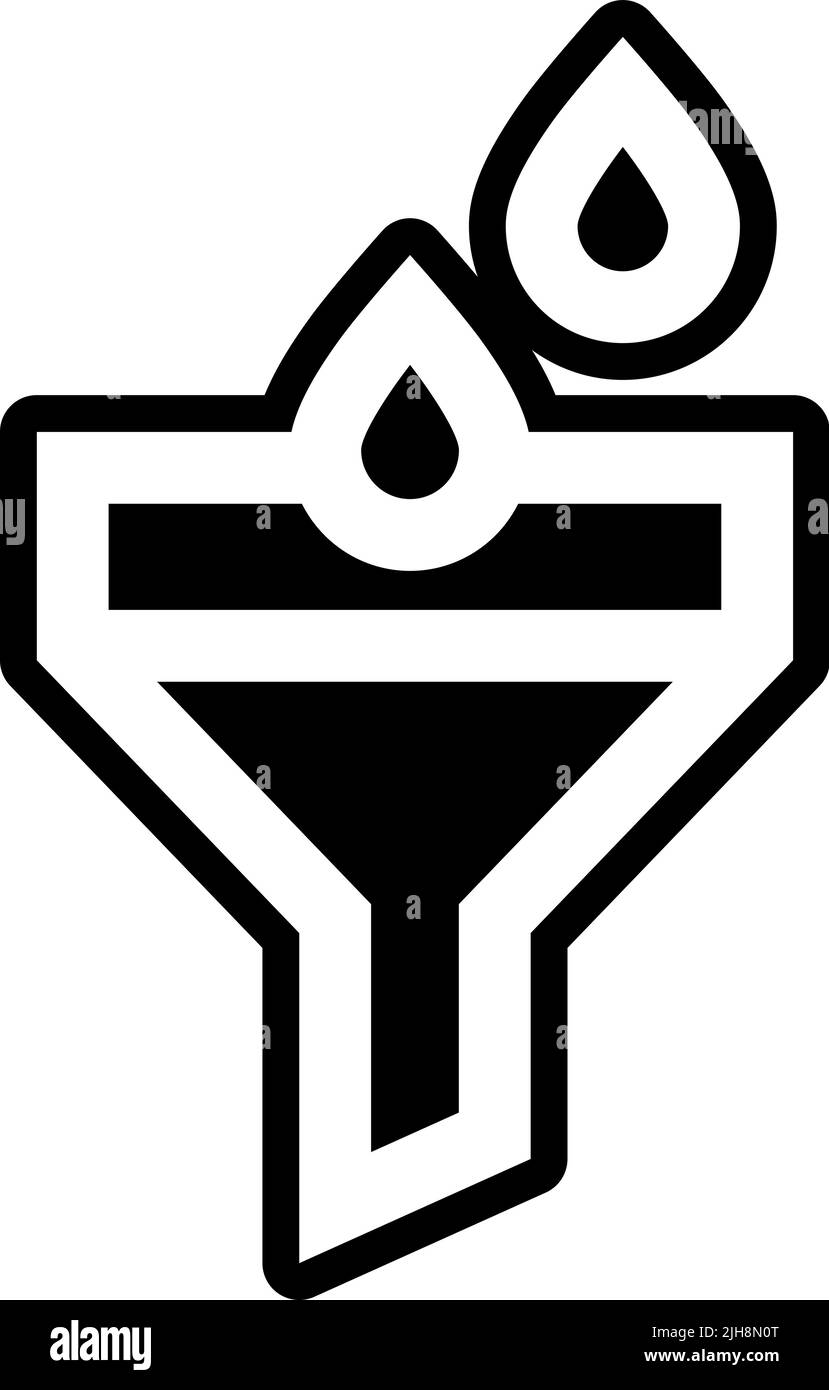 Icona del filtro dell'acqua Illustrazione Vettoriale