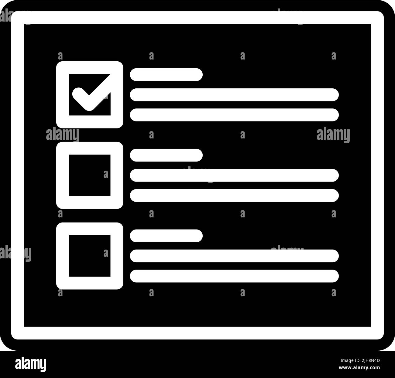 Icona della casella di controllo Web design Illustrazione Vettoriale