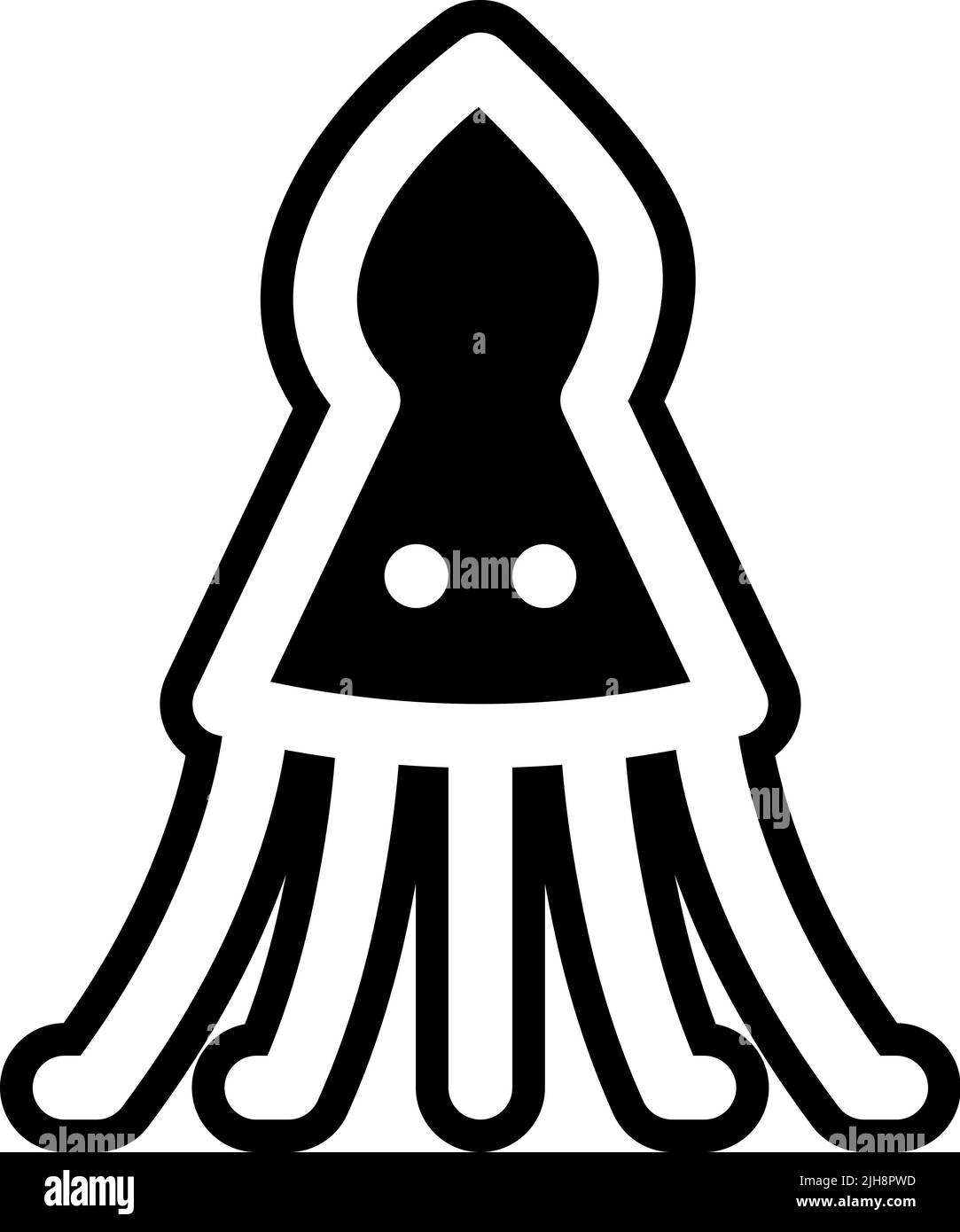 Calamari animali . Illustrazione Vettoriale