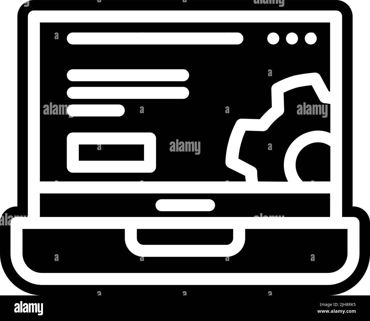 Icona della pagina di destinazione del Web design Illustrazione Vettoriale