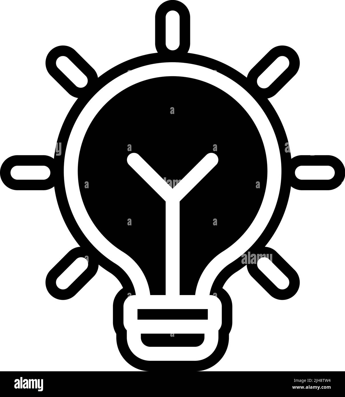 Lampadina pensante di design . Illustrazione Vettoriale