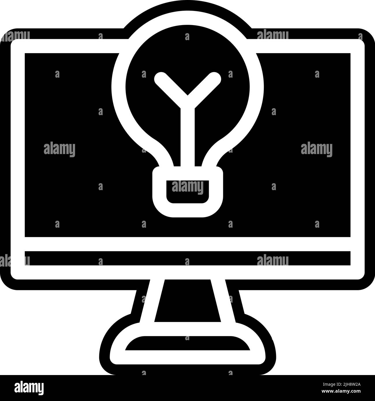 Lampadina pensante di design . Illustrazione Vettoriale