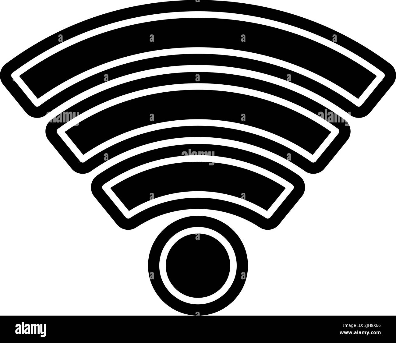 Comunicazioni segnale wifi . Illustrazione Vettoriale