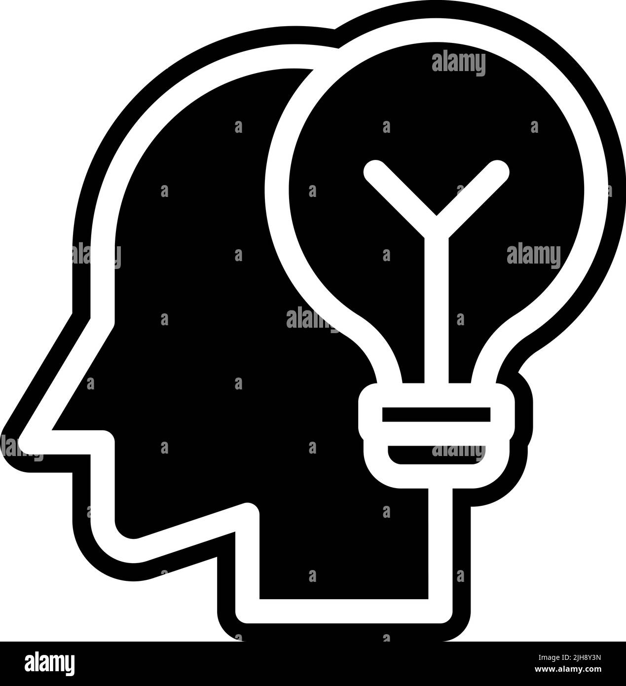 Idea di pensiero del disegno . Illustrazione Vettoriale