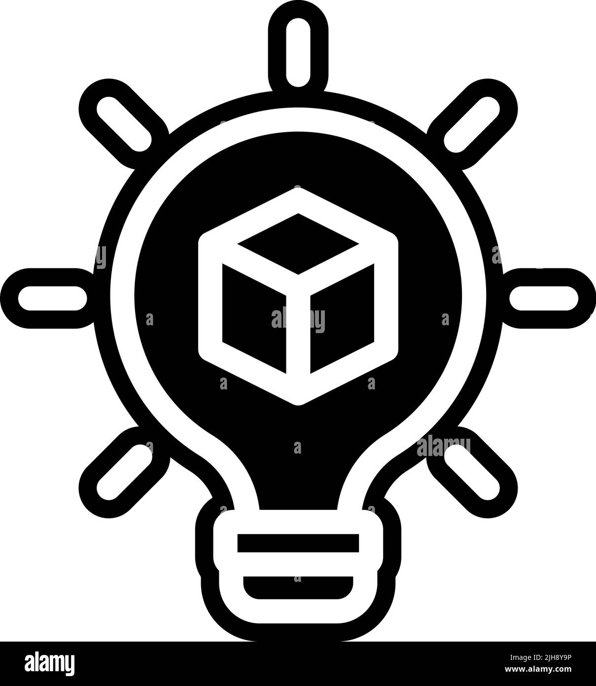 Idea di pensiero del disegno . Illustrazione Vettoriale