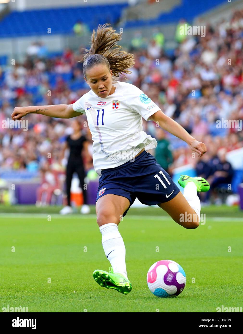 Guro Reiten in Norvegia durante la partita UEFA Women's Euro 2022 Group Allo stadio Brighton & Hove Community. Data foto: Venerdì 15 luglio 2022. Foto Stock