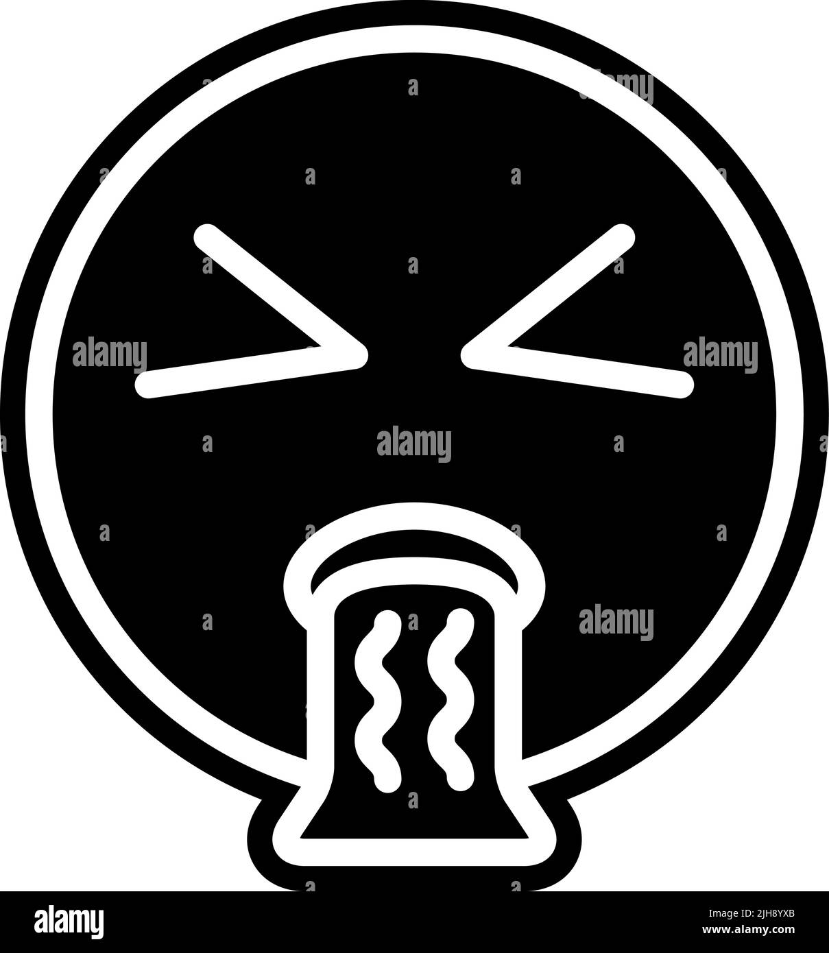 Emoji ed emoticon puke . Illustrazione Vettoriale