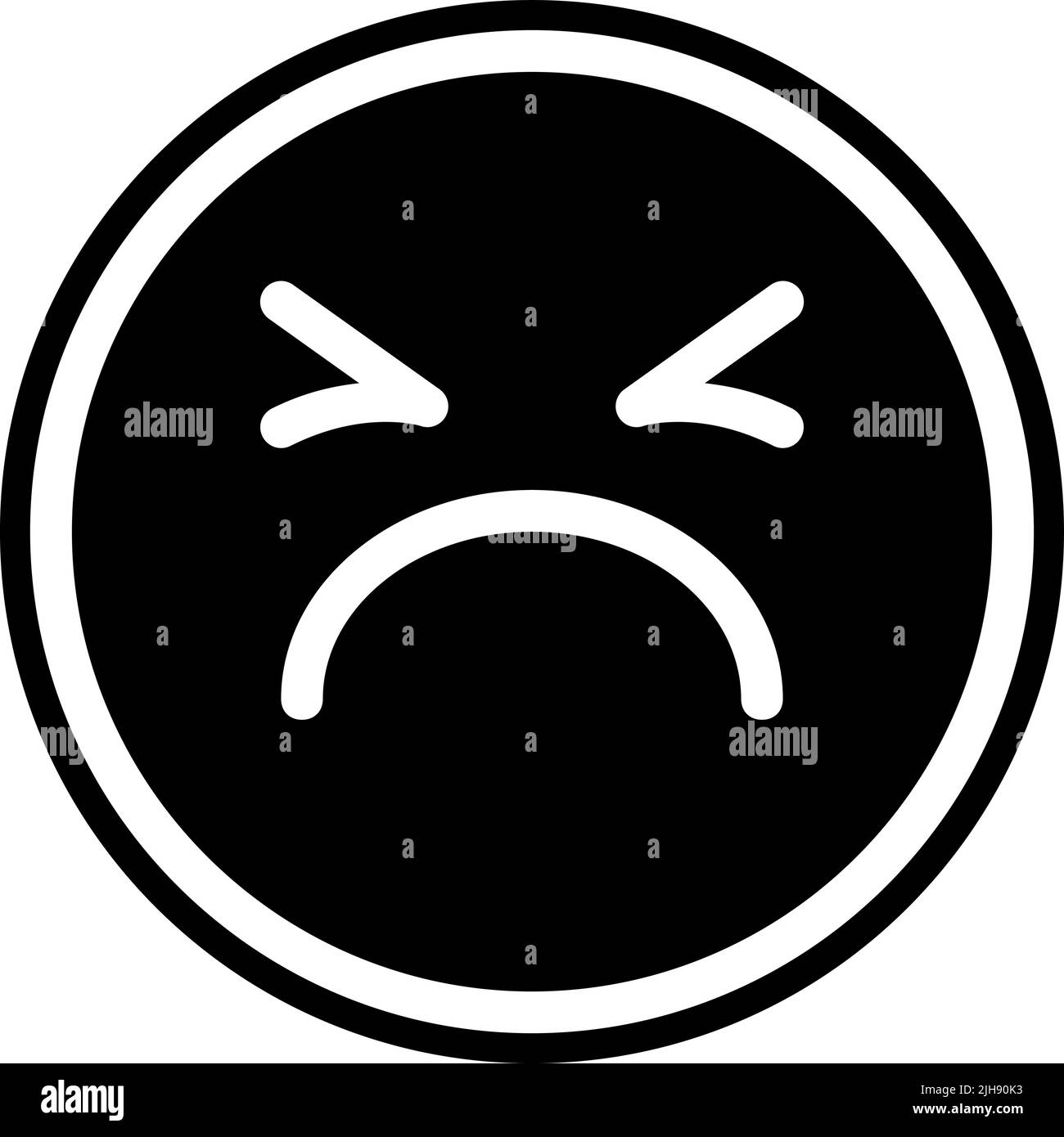 Emoji depresso . Illustrazione Vettoriale