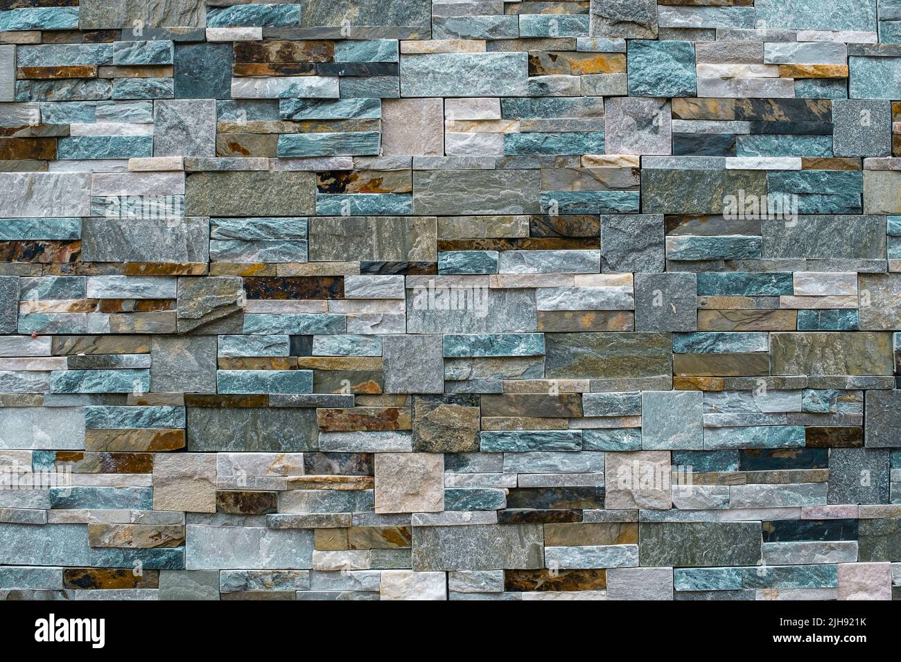 Rustico muro mosaico pietra di fronte ceramica porcellana piastrelle stonewear Foto Stock