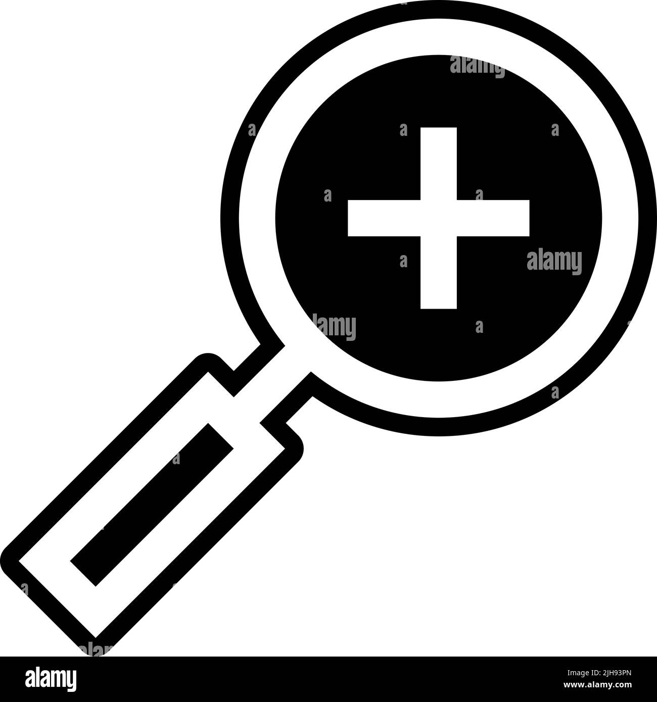 Aumentare e diminuire lo zoom avanti . Illustrazione Vettoriale