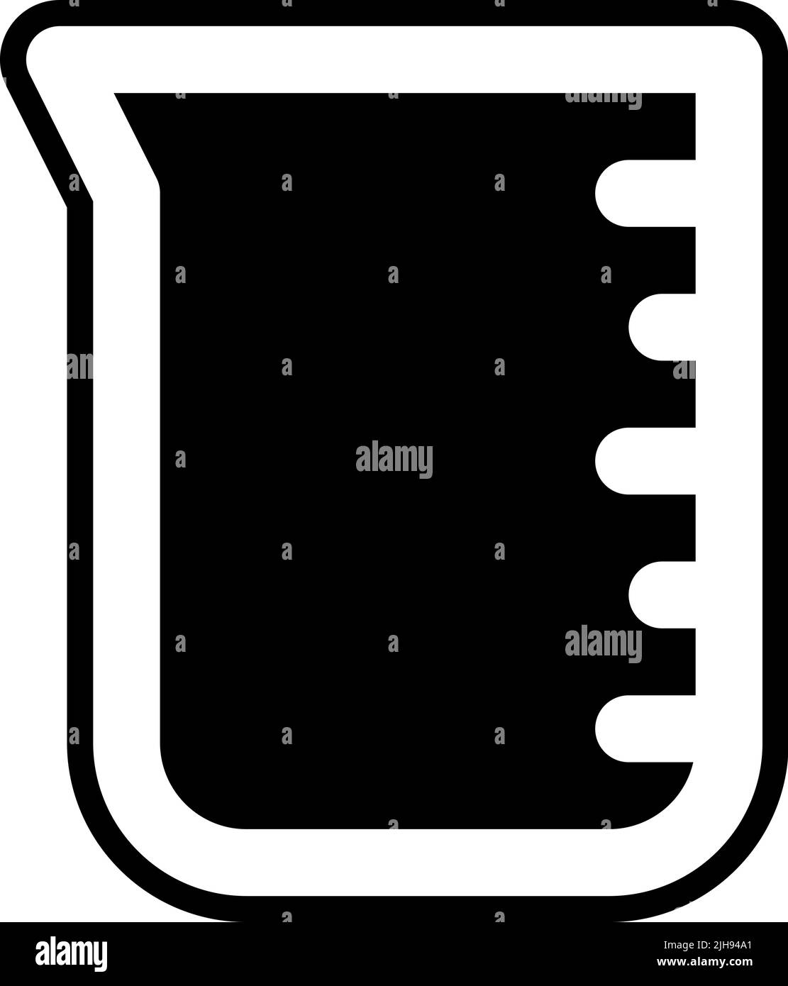 Bicchiere da laboratorio . Illustrazione Vettoriale