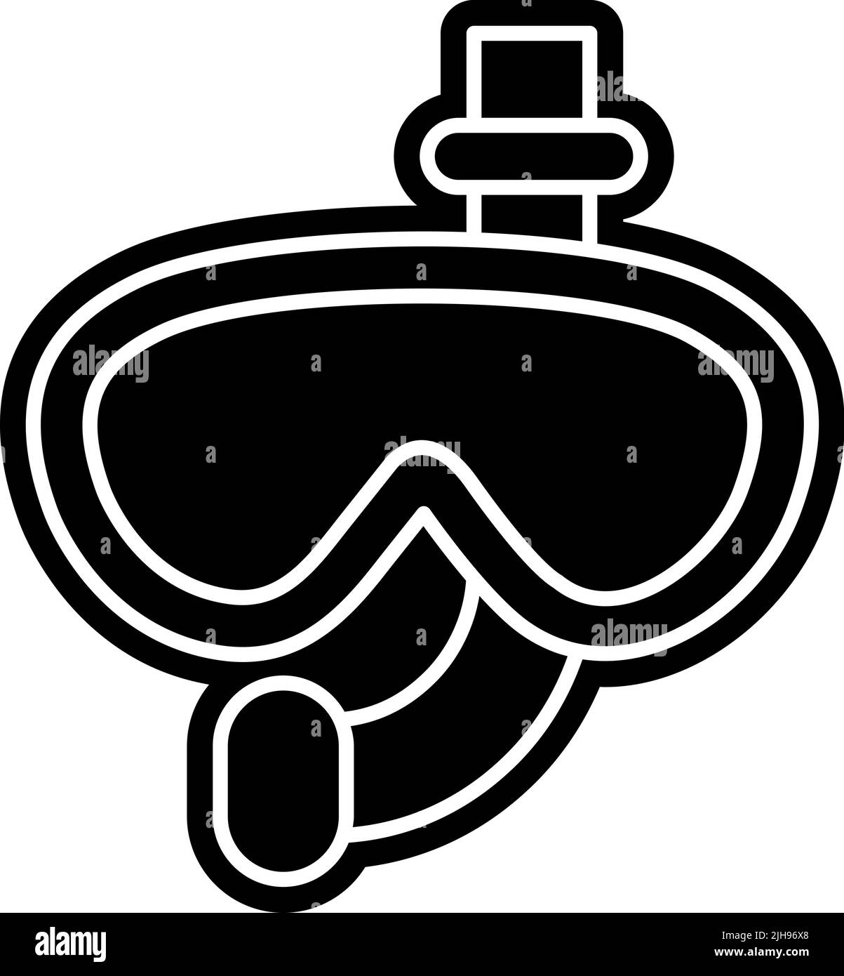 Immersione subacquea vela . Illustrazione Vettoriale