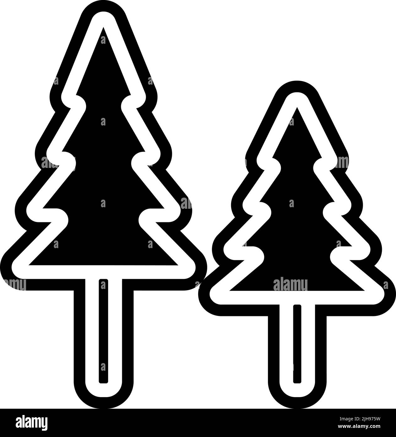 Viaggiare foresta . Illustrazione Vettoriale