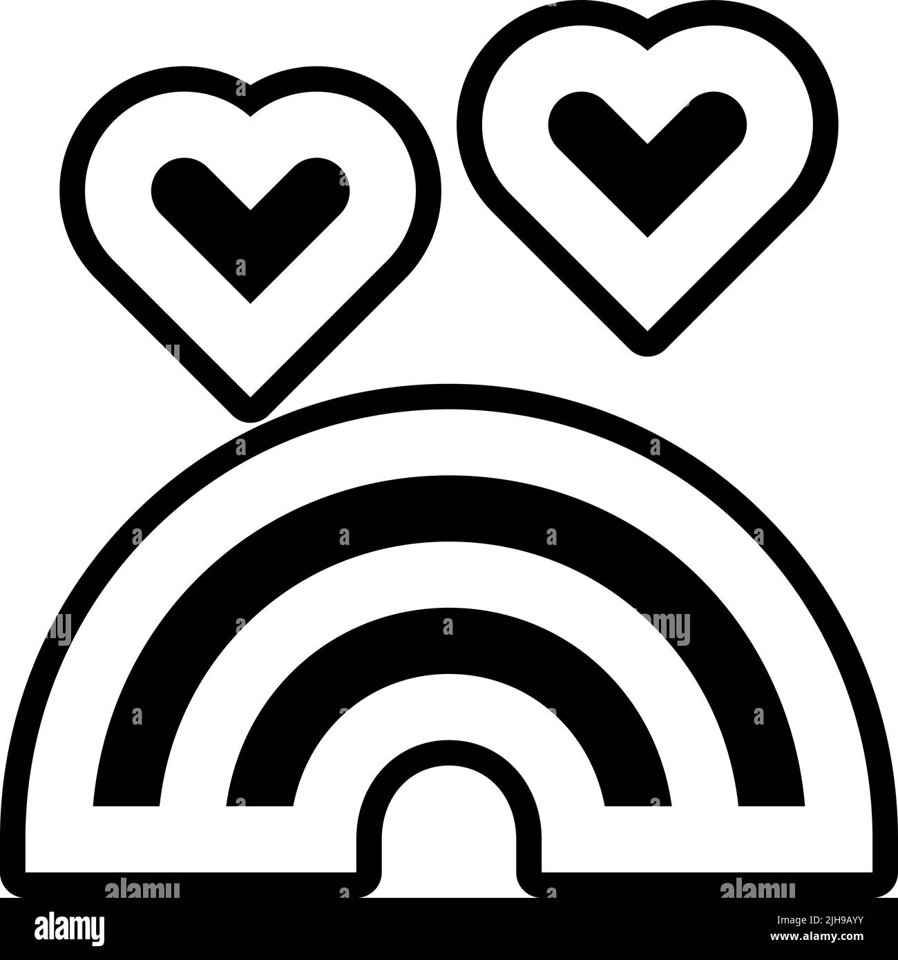 Arcobaleno di nozze . Illustrazione Vettoriale