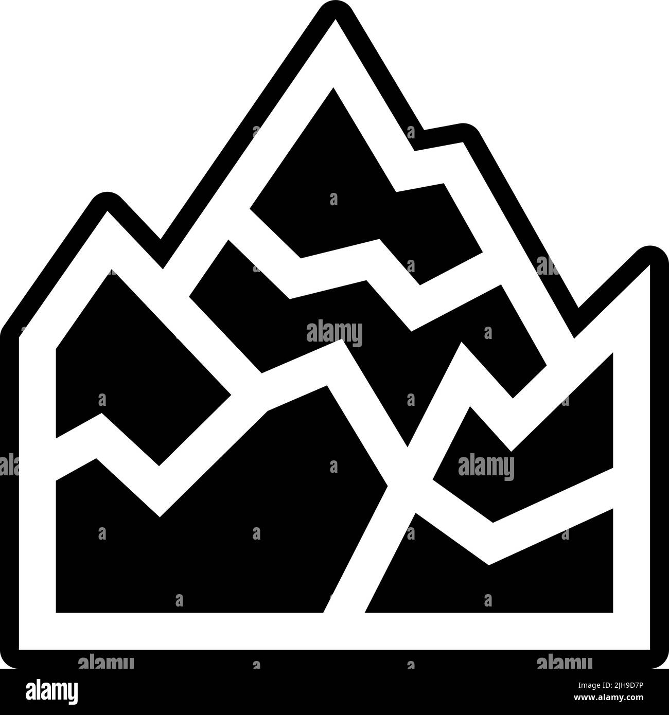 Montagne del Cile . Illustrazione Vettoriale
