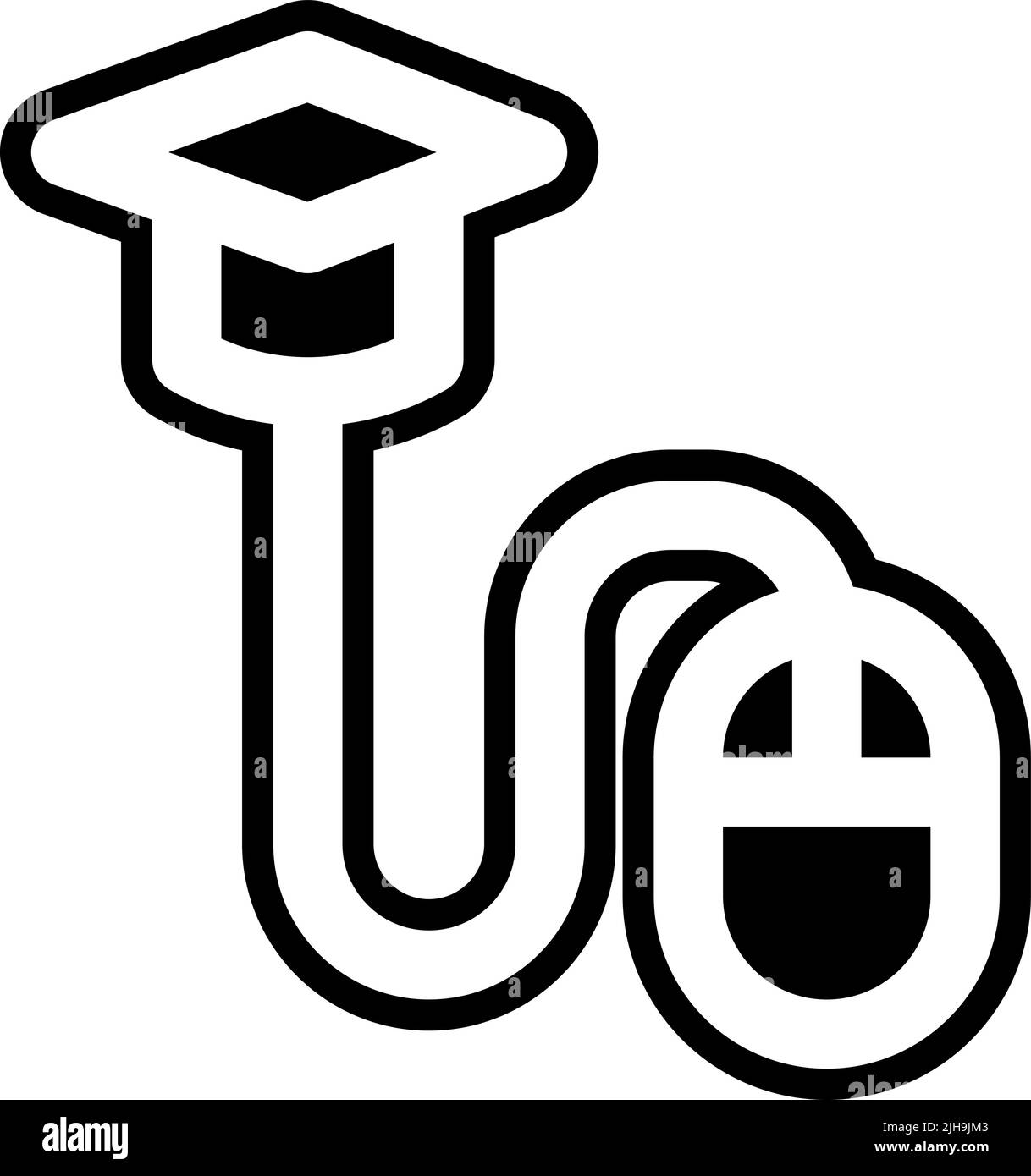 Laurea eLearning . Illustrazione Vettoriale