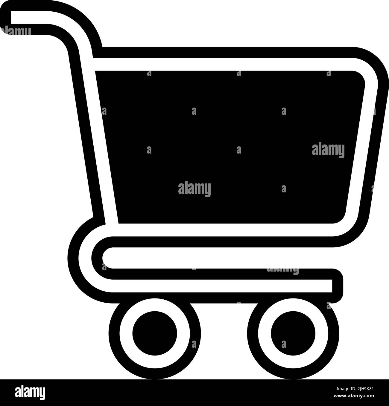 Carrello per lo shopping. Illustrazione Vettoriale