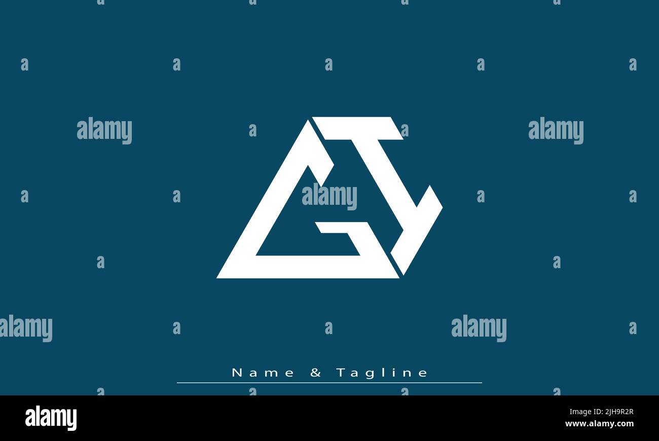 Lettere alfabetiche iniziali logo monogramma GI , IG Illustrazione Vettoriale