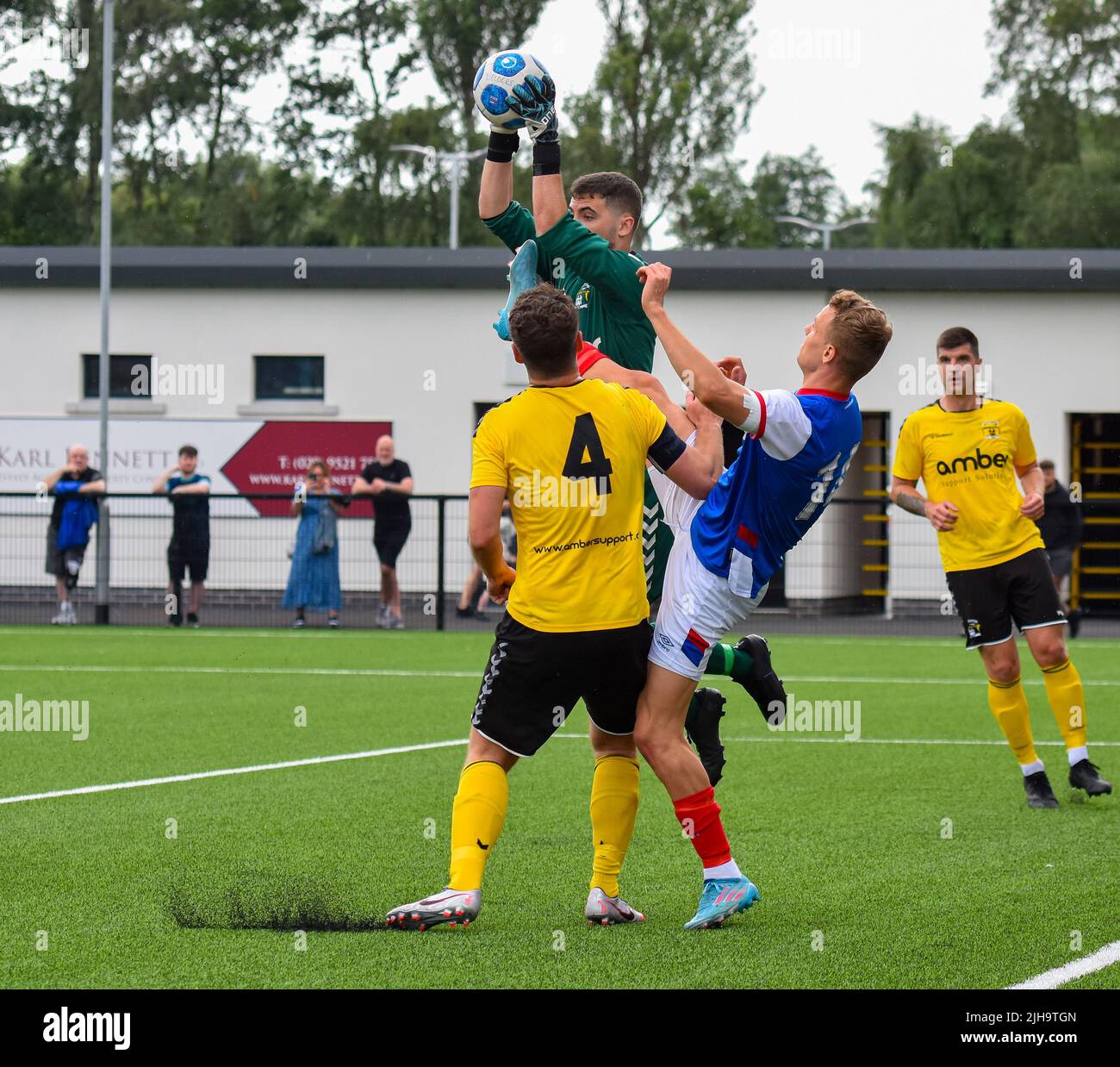Eetu Vertainen in azione - H&W Welders Vs Linfield - Pre-season friendly 16/07/22 Foto Stock