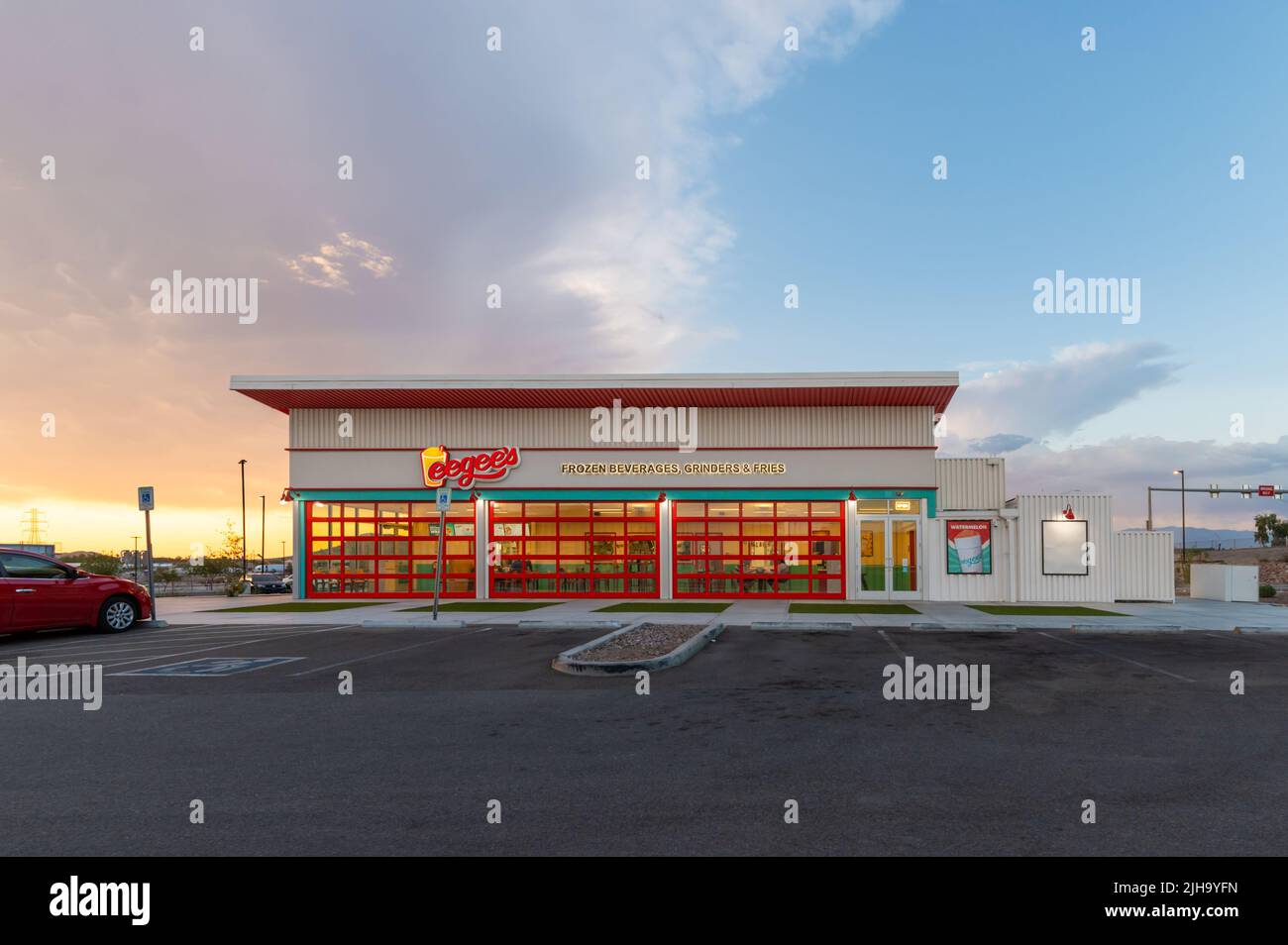 Ristorante fast food Eegee's a Tucson, Arizona, USA. Foto Stock