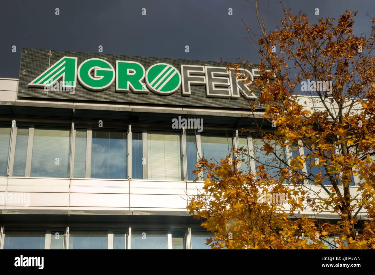 Agrofert Logo Building Foto Stock