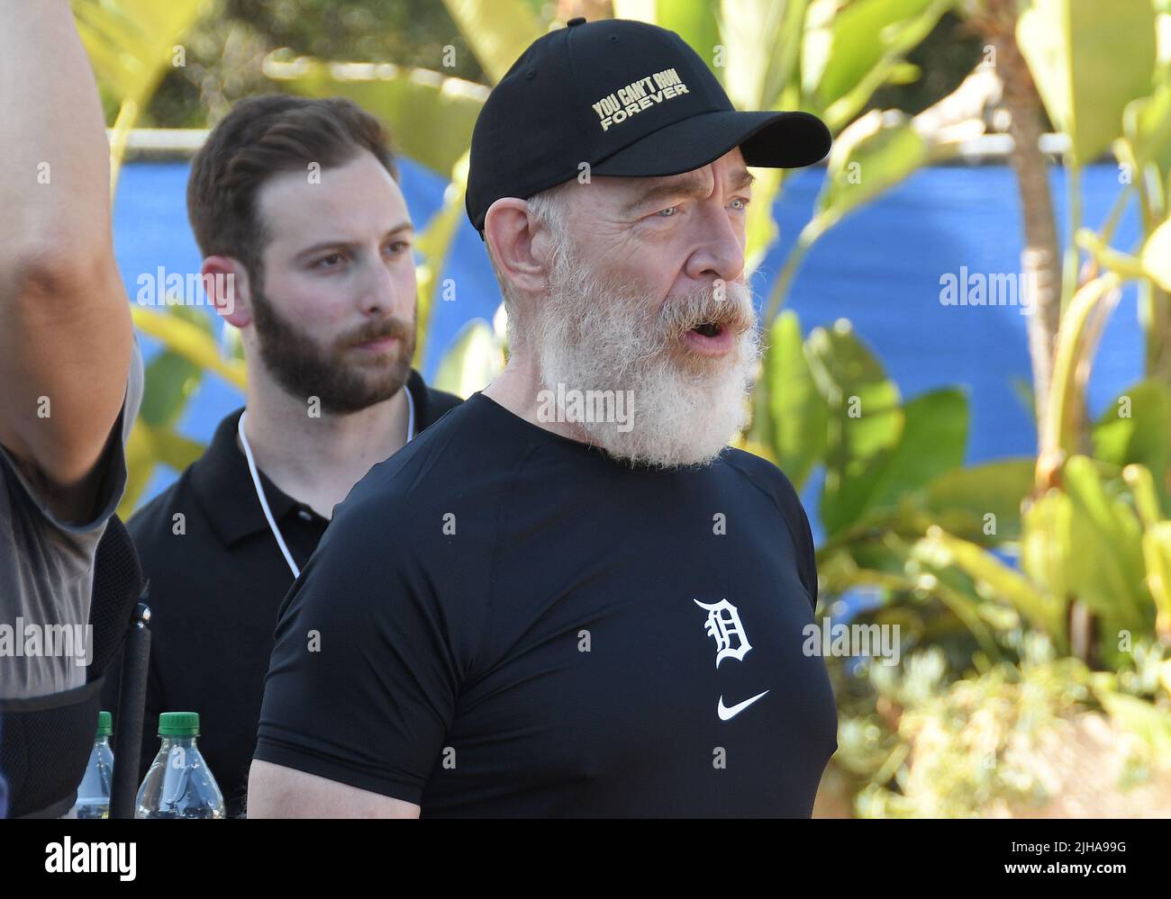 Los Angeles, Stati Uniti. 16th luglio 2022. JK Simmons al MLB All-Star Celebrity Softball Game Media disponibilità tenuto al 76 Station - Dodger Stadium Parking Lot a Los Angeles, CA il Sabato, ?16 luglio 2022 2022. (Foto di Sthanlee B. Mirador/Sipa USA) Credit: Sipa USA/Alamy Live News Foto Stock