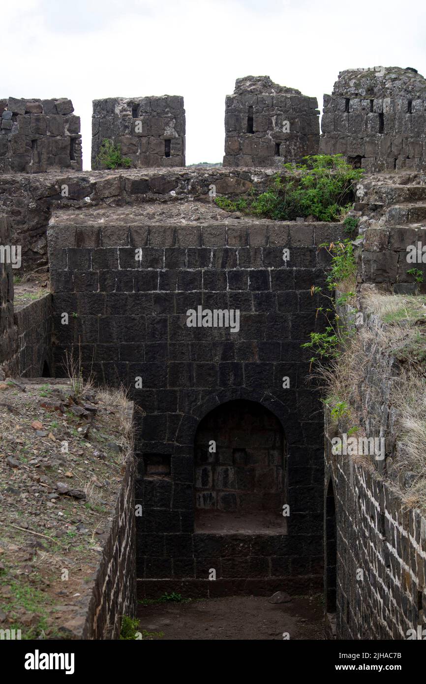 porta d'ingresso fort, fortezze di maharashtra Foto Stock