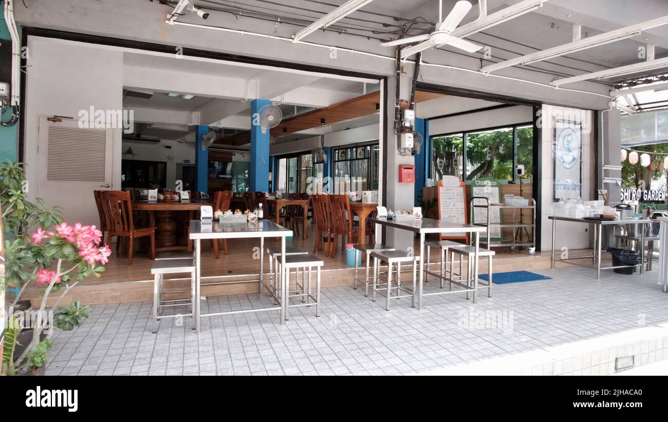 Eatery in stile Tailandese a Pattaya in Tailandia Foto Stock