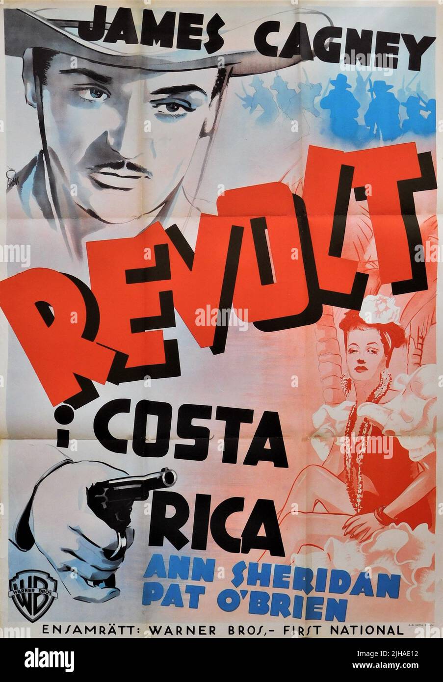 Original Release Poster svedese per JAMES CAGNEY e ANN SHERIDAN in TORRID ZONE / REVOLT i COSTA RICA 1940 regista WILLIAM KEIGHLEY sceneggiatura originale Richard Macaulay e Jerry Wald musica Adolphe Deutsch produttore associato Mark Hellinger produttore William Cagney Warner Bros. Foto Stock