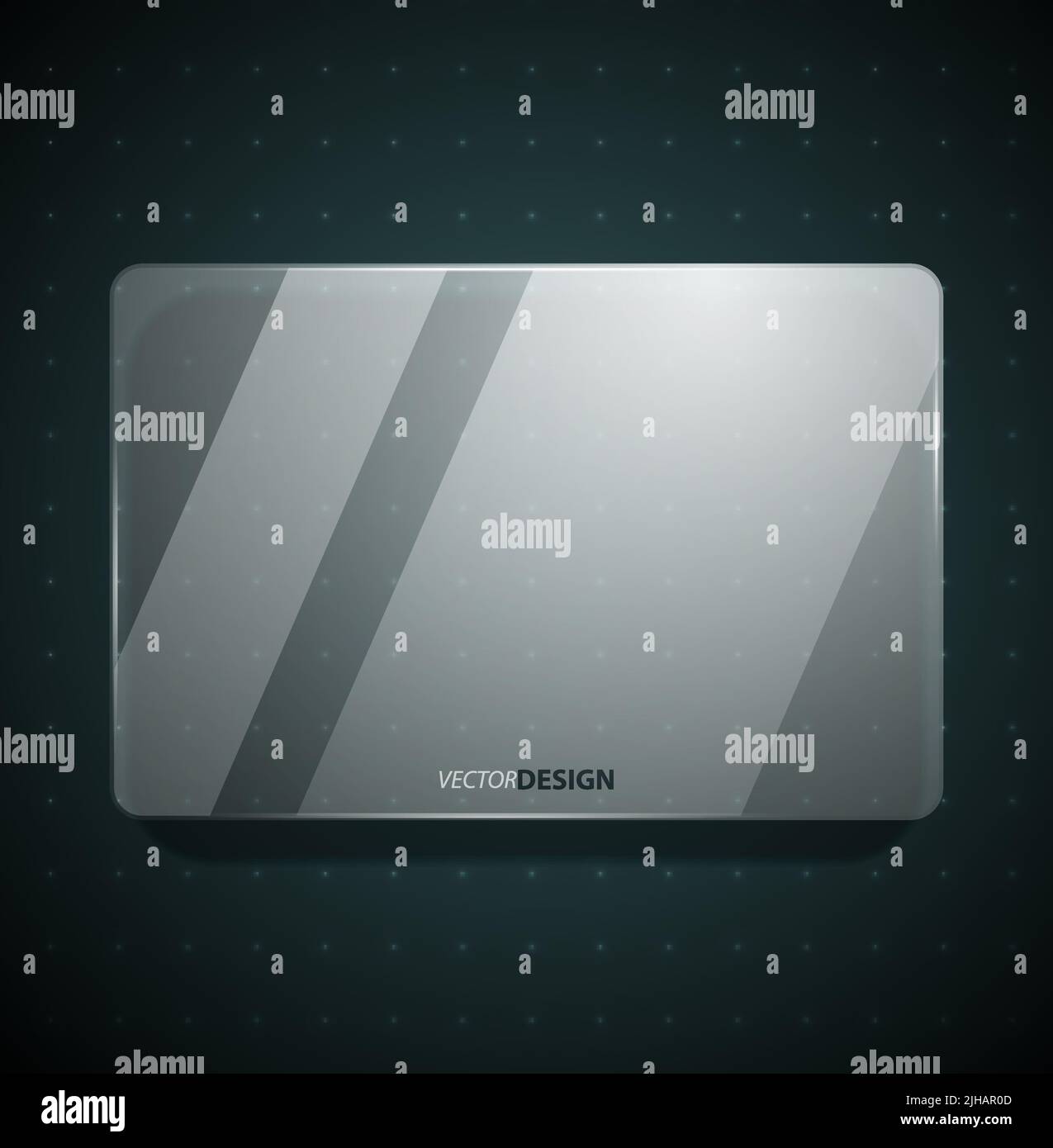 Lastre di vetro vettoriali realistiche con spazio di copia Illustrazione Vettoriale