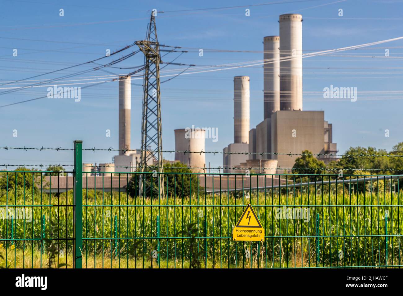 La centrale elettrica smantellata a Frimmersdorf, alimentata a lignite, nei pressi di Grevenbroich, Germania Foto Stock