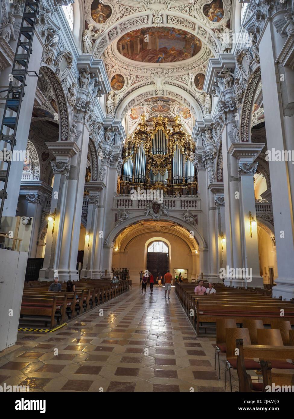 Il più grande organo in Europa nella Cattedrale di Santo Stefano di Passau, Germania Foto Stock