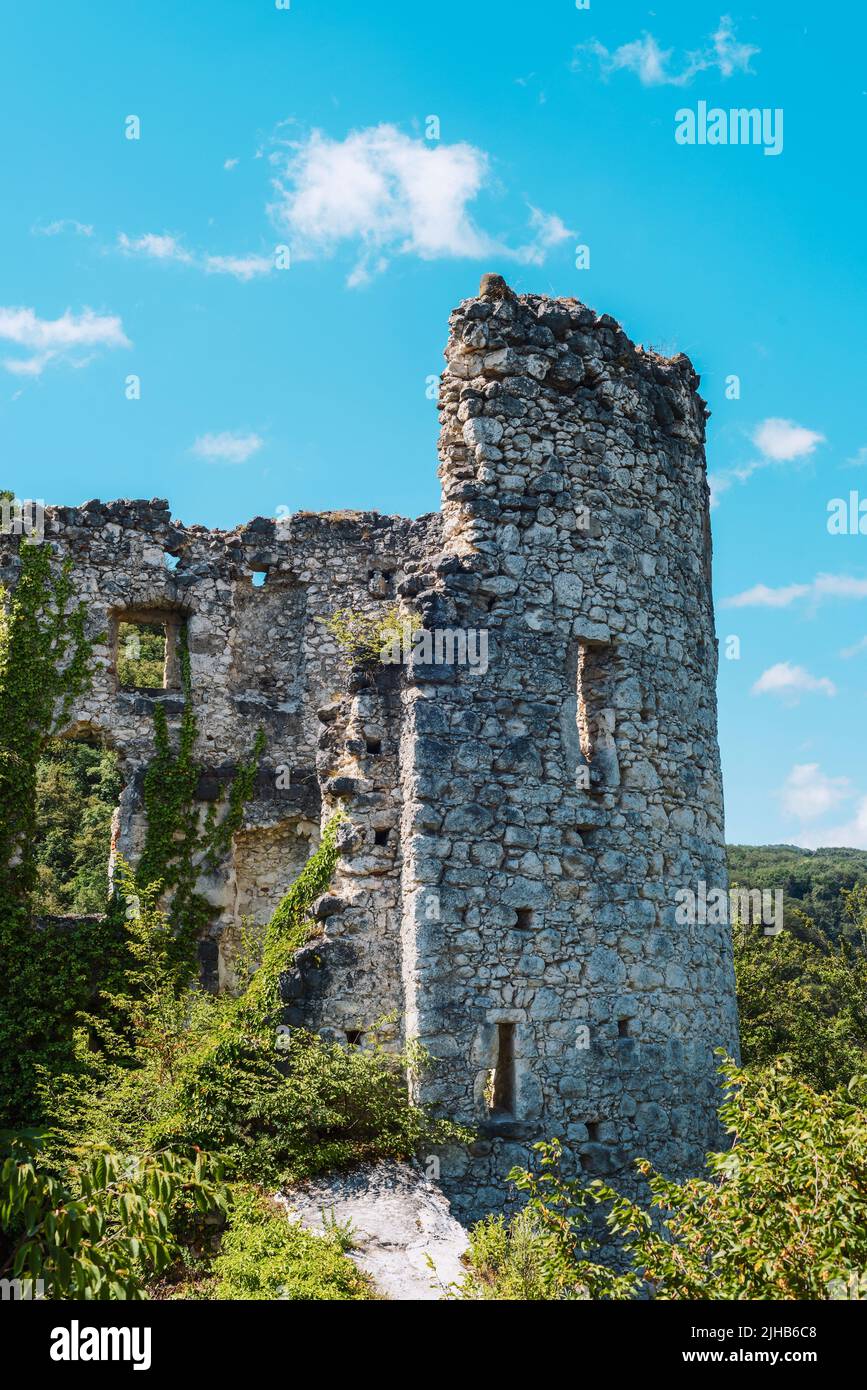 Rovine dell'antica città di Samobor, Croazia. Foto Stock