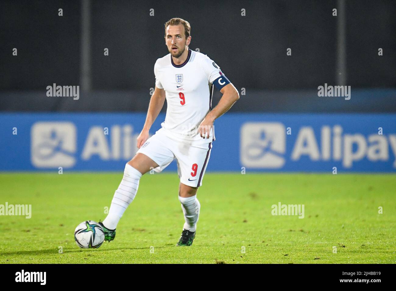 Stadio di San Marino, San Marino, Repubblica di San Marino, 15 novembre 2021, ritratto inglese di Harry Kane in azione durante la Coppa del mondo Qatar 2022 quali Foto Stock