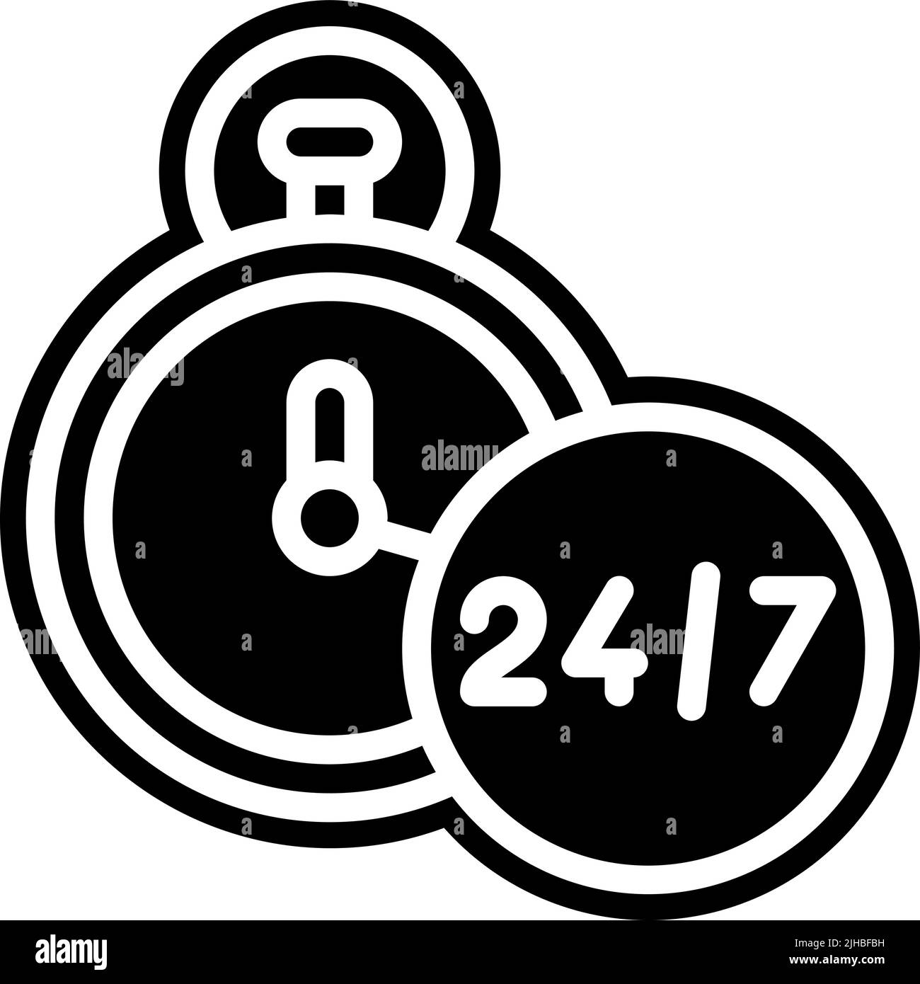 Orologio con arresto di emergenza . Illustrazione Vettoriale