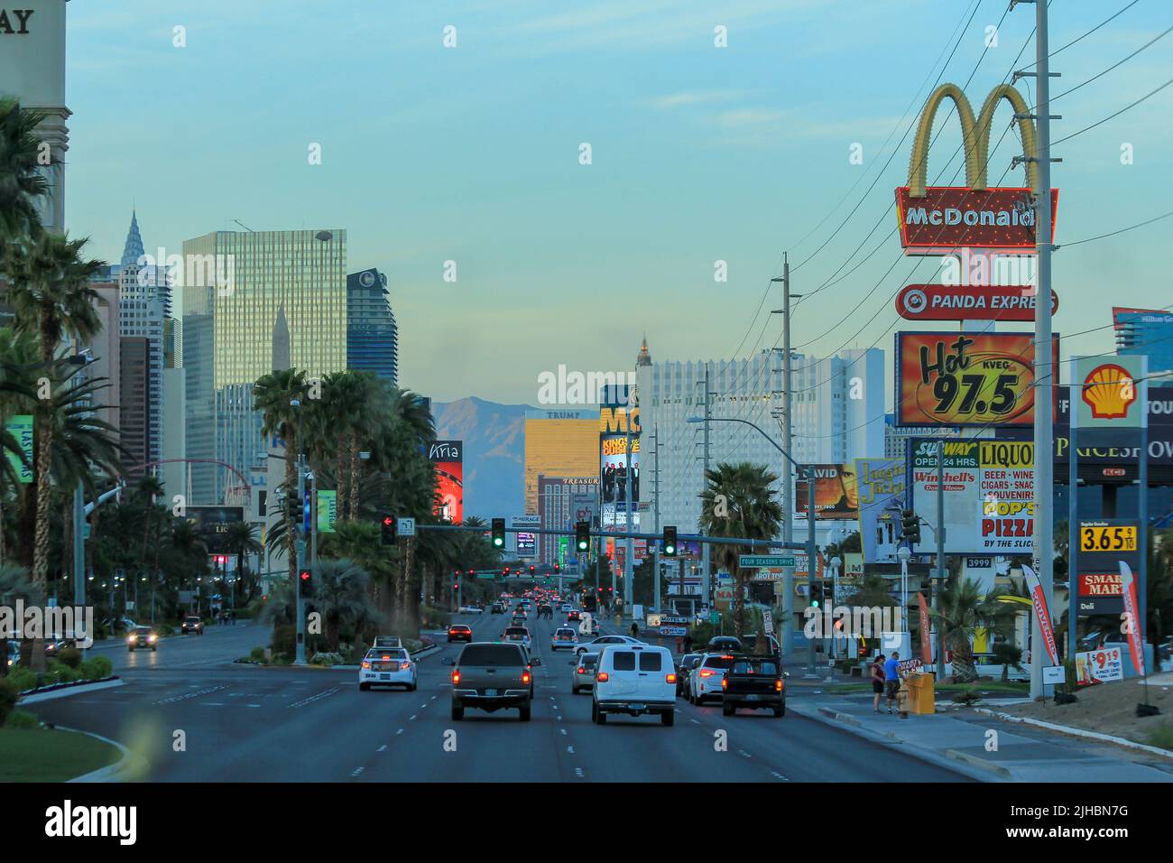 Las Vegas - Newada USA - 03,17,2014: Las Vegas City Roads e Las Vegas Road negli Stati Uniti Foto Stock