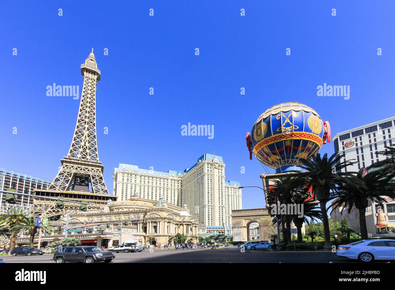 Las Vegas - Newada USA - 03,18,2014: Vista da Las Vegas Boulevard a Las Vegas, Stati Uniti Foto Stock
