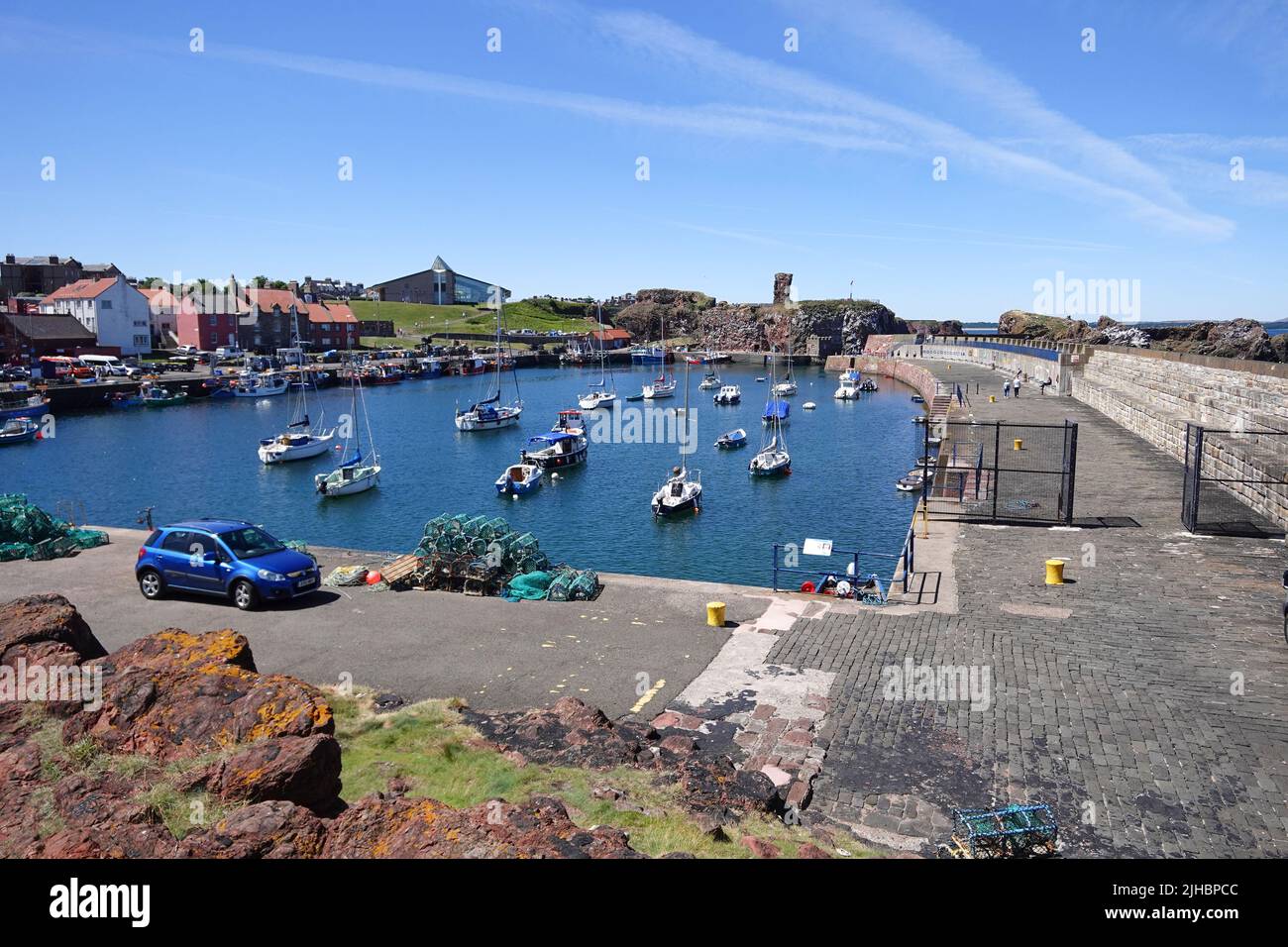 Dunbar Harbor East Lothian Foto Stock