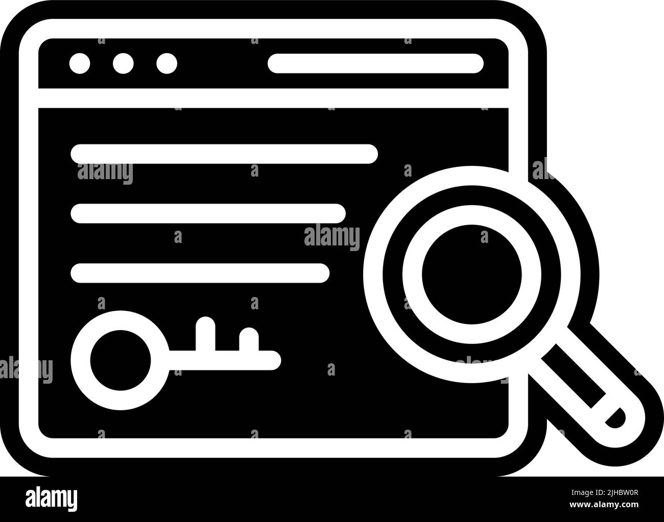 Parola chiave di ottimizzazione di Search Engine . Illustrazione Vettoriale