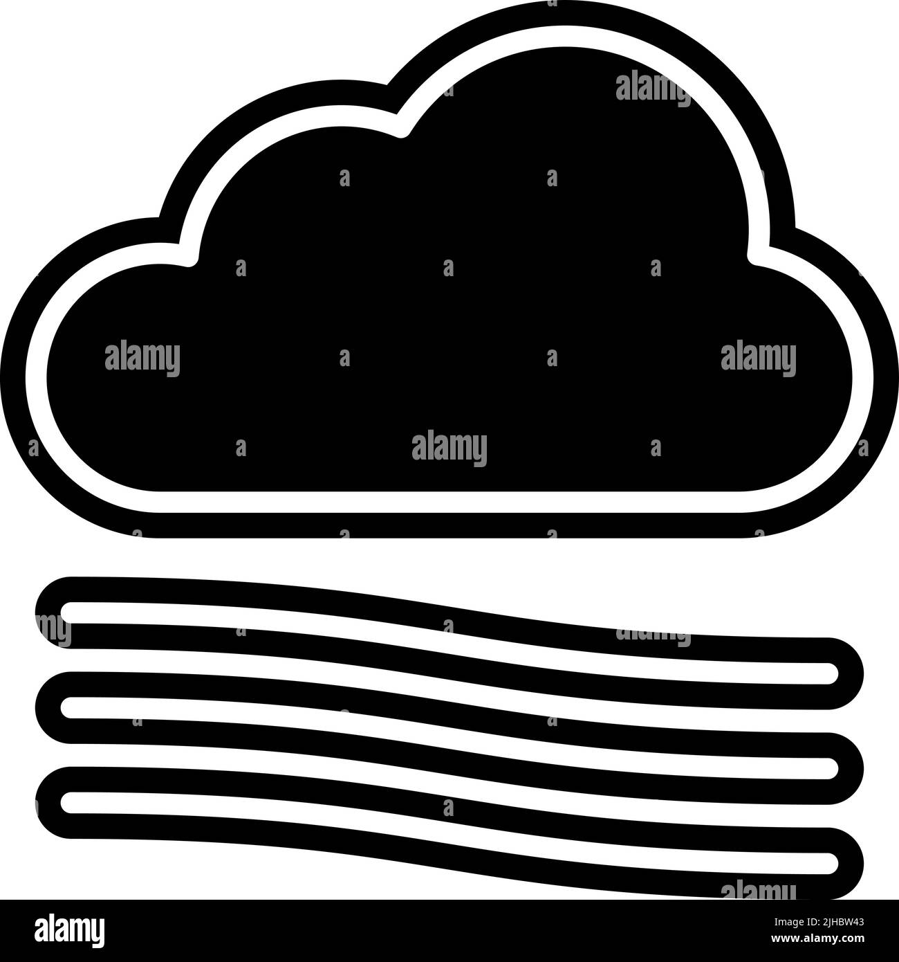 Giorno di nebbia marina. Illustrazione Vettoriale