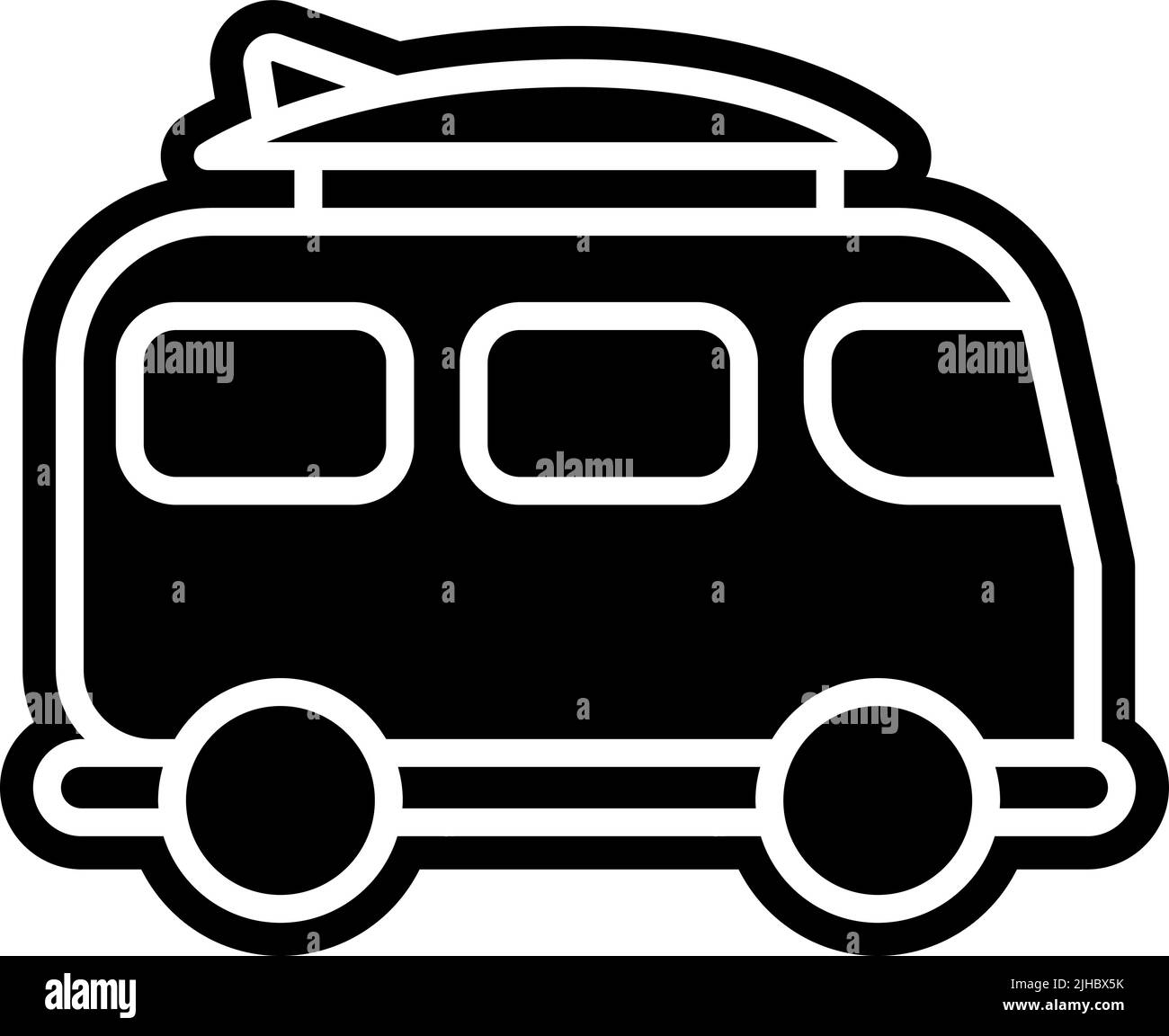 Mini van estivo. Illustrazione Vettoriale