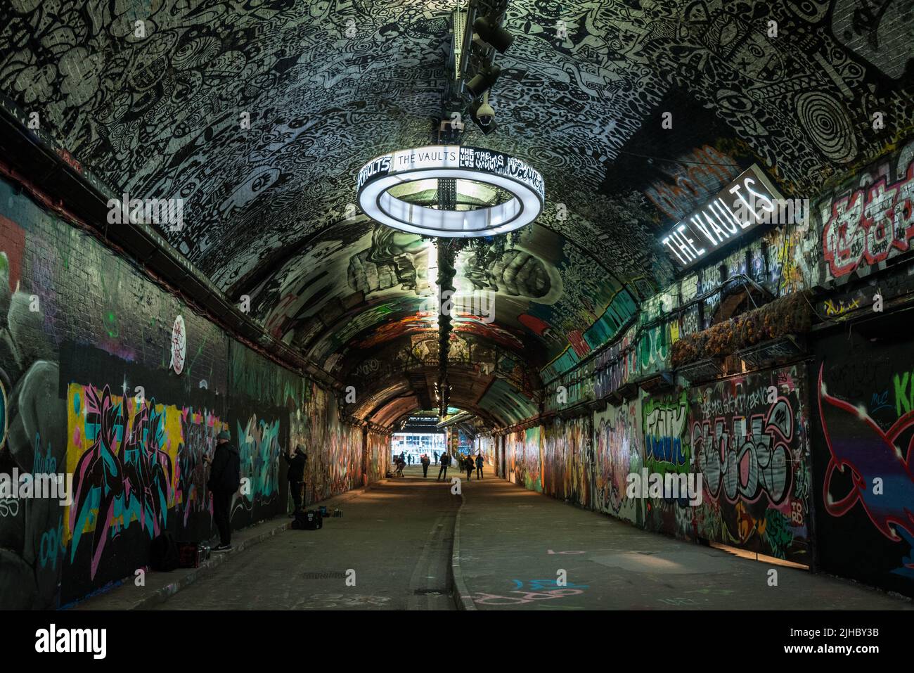 Leake Street tunnel Street art Foto Stock