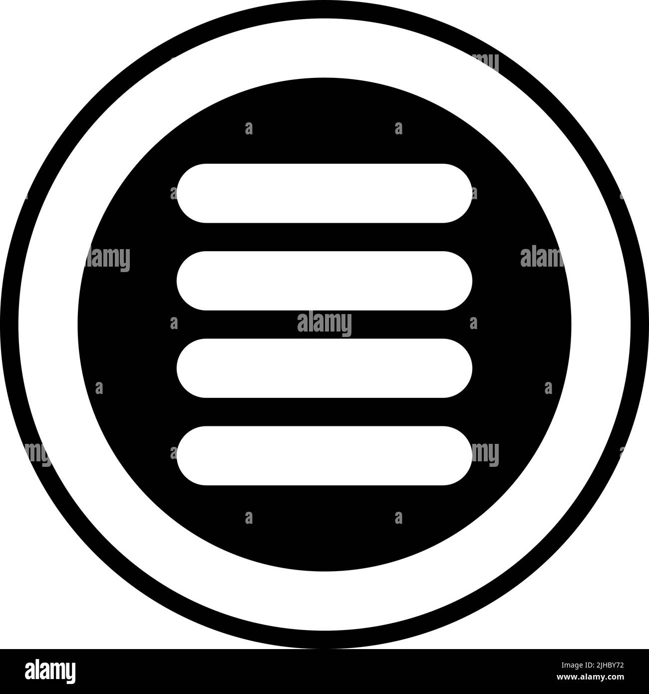 Giustifica controllo UI . Illustrazione Vettoriale