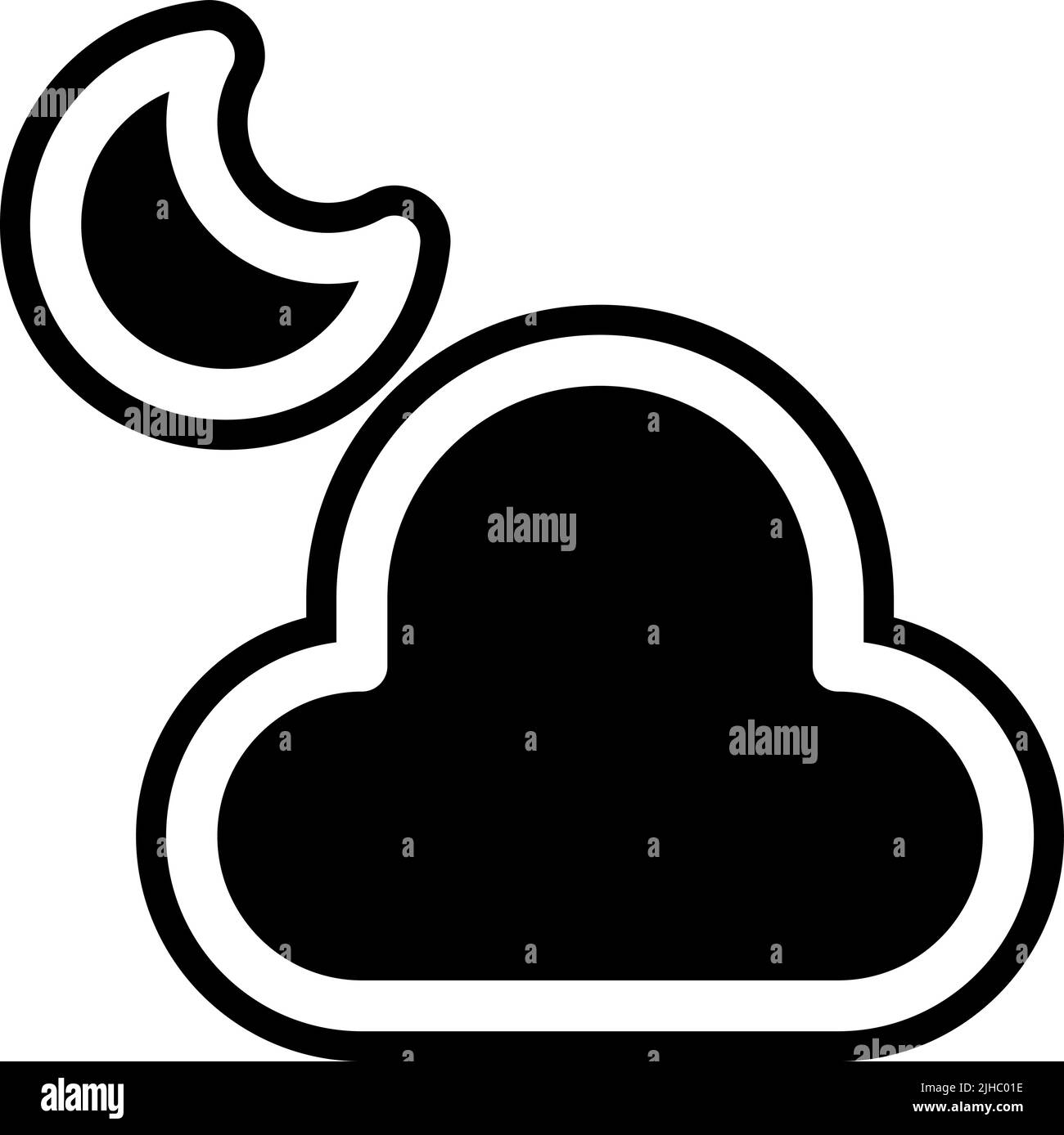 Meteo mezza luna . Illustrazione Vettoriale