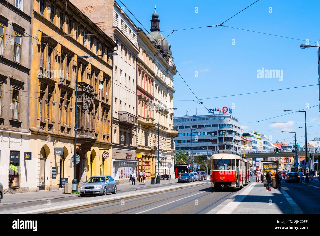 Na Poříčí, a Florenc, nove Mesto, Praga, Repubblica Ceca Foto Stock