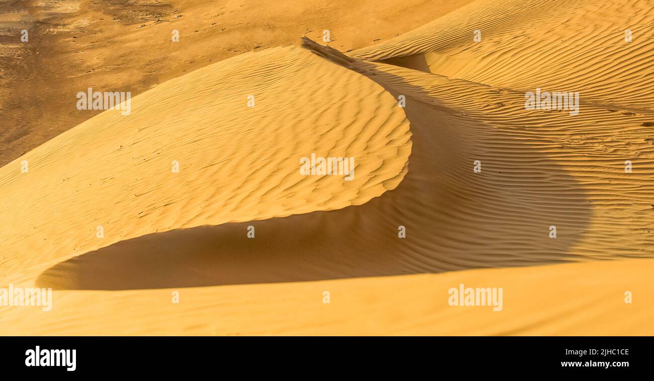 Dune di sabbia nel deserto di Hatta Foto Stock