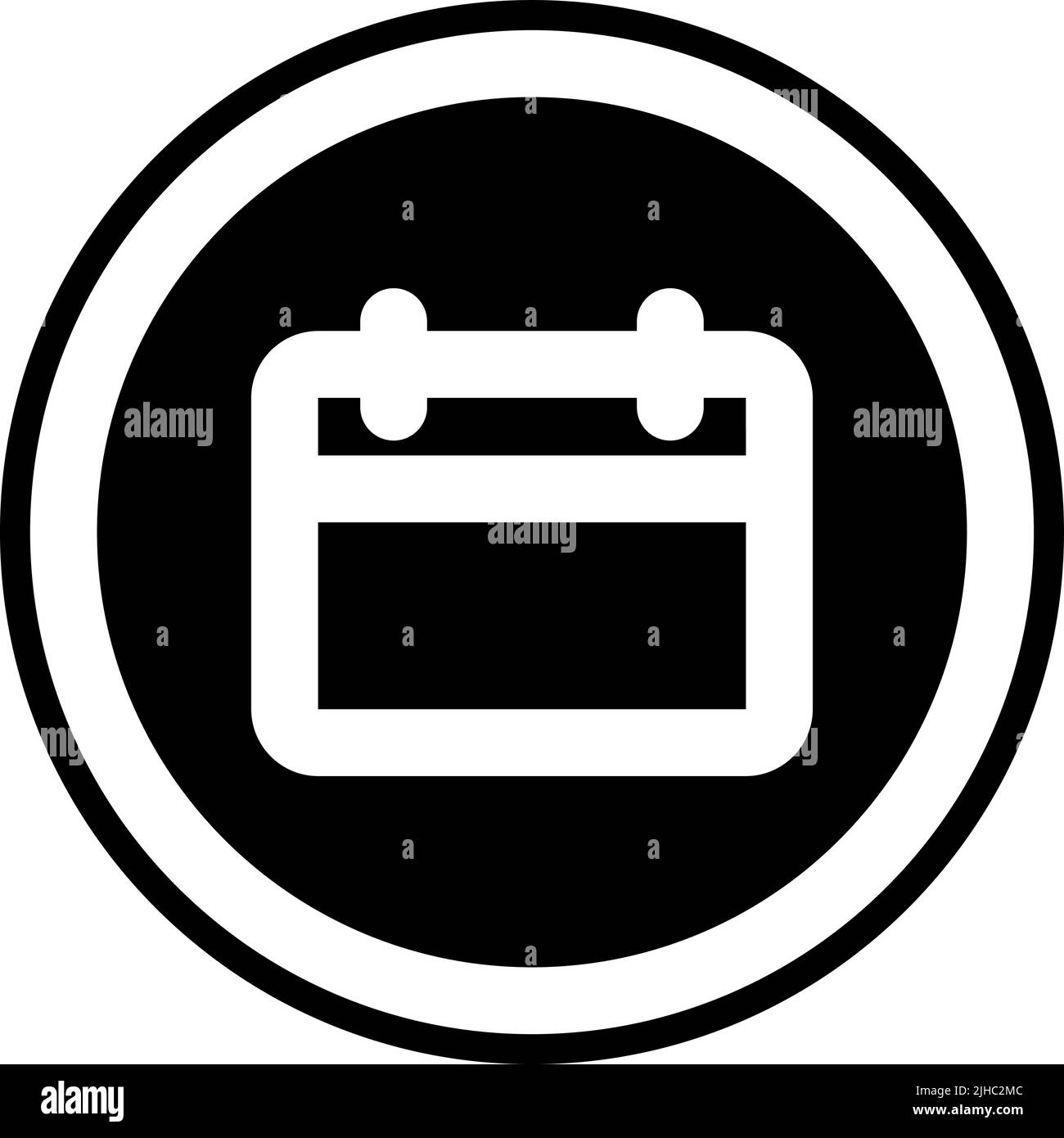 Interfaccia utente di base calendario . Illustrazione Vettoriale